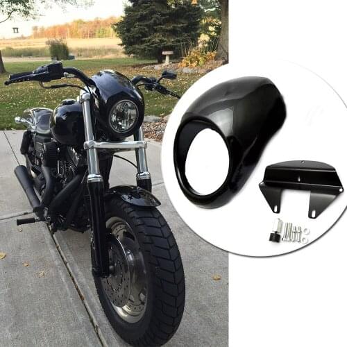 For Harley Sportster Dyna XL 883 XL 1200 XL883 XL1200 Motorcycle Headlight Mask Fairing Bezel Front Cowl Visor Fork Accessories