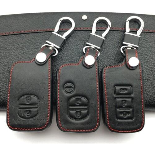 For Toyota Camry Highlander VIOS Yaris 2 button key case Popular Genuine Leather Remote Control Keychain Car Key Cover shell