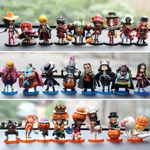 Luffy Anime Figure Full Set One Piece Action Figure Sanji Franky Nami Usopp Model Ornaments Toys for Boys Girls Gift
