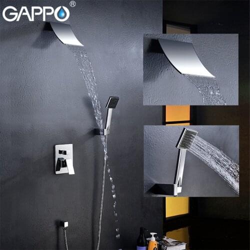 GAPPO shower faucet bath shower mixer waterfall shower taps bath shower head in wall bathroom faucet mixer