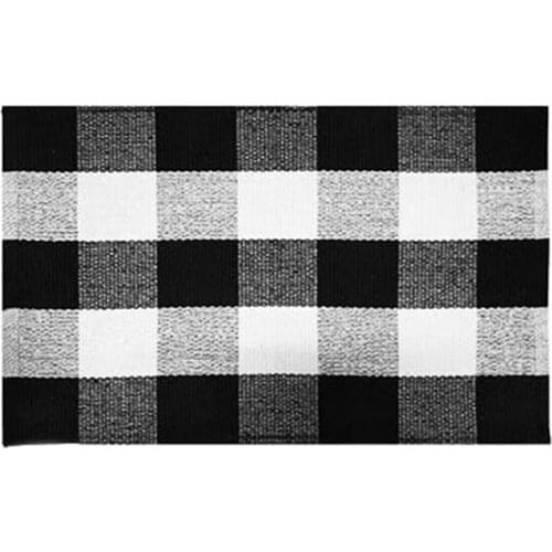 Cotton Buffalo Plaid Rugs,Buffalo Check Rug,23.6Inch x35.4Inch,Checkered Outdoor Rug,Outdoor Plaid Doormat For Kitchen/Bathroom