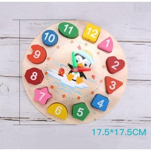 Montessori Toy Cartoon Animal Educational Wooden Beaded Digital Clock Puzzles Funny Gadgets Novelty Interesting Toy For Children
