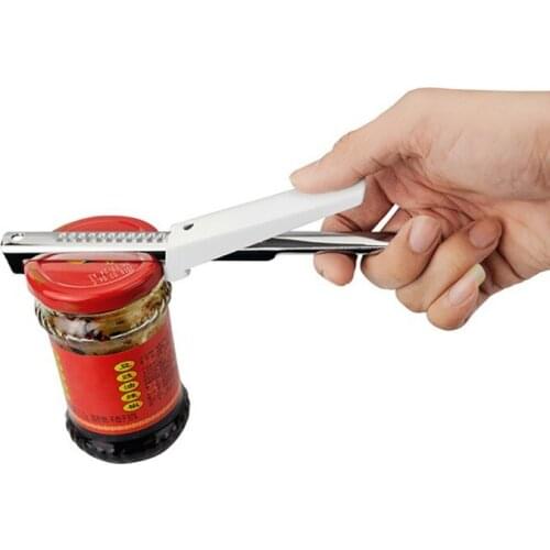 Stainless Steel Multifunctional Beer Bottle Opener Adjustable Can Opener Manual Jar Lid Opener Kitchen Supplies