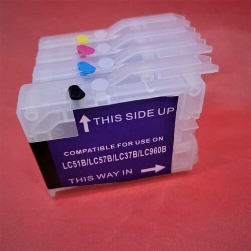 YOTAT Refillable ink cartridge LC10 LC37 LC51 LC57 LC960 LC970 LC1000 for Brother DCP-130C DCP-135C DCP-150C DCP-330C DCP-350C