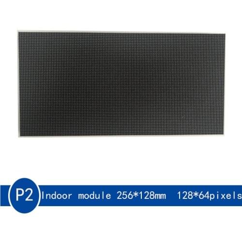 P2 LED indoor display module 256*128MM 128*64pixels 1/32scan ,RGB led module