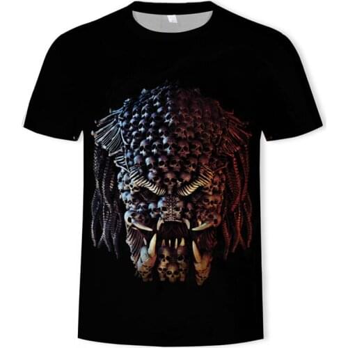 Brand Skull T shirt Skeleton T-shirts flower Tshirt funny 3d t-shirt men hip hop mens clothing china Skull head 2017 Tops