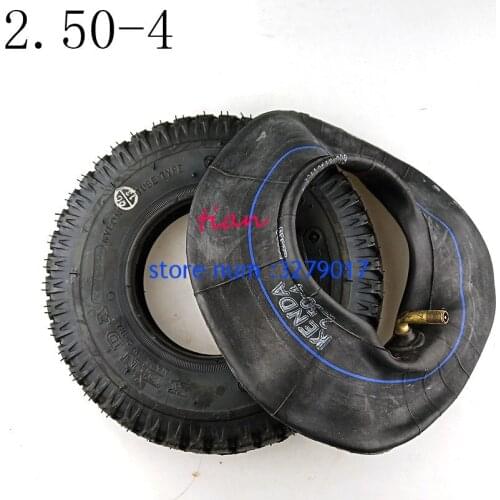 New Good Reputation 2.50-4 Tire and Inner Tire Fits Motorcycle Tyre Gas Electric Scooter Bike Tire and Scooter Wheelchair Wheel