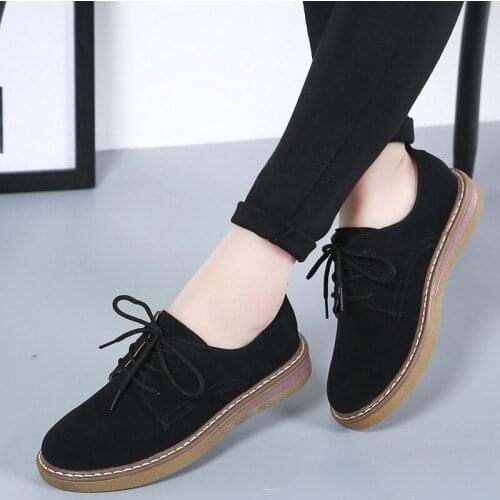 2021 Spring and Autumn New Genuine Leather All-Match Casual Leather Shoes British Style Womens Shoes Flat Bottom