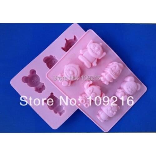 Wholesale!! 1pcs Robot Series(HY1-180) Green Good Quality 100% Food Grade Silicone Cake/Pudding/Jelly Bakeware DIY mold