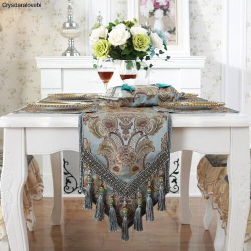 European Style Simple Table Runner New Blue Table Runner Restaurant Table Decor Table Runner For Party Christmas Cloth