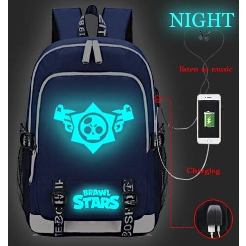 Buzz Stars Backpack Game Leon Spike Bag Travel Kid Child Schoolbag Backpack USB Charging High Quality Backpack Student Bag