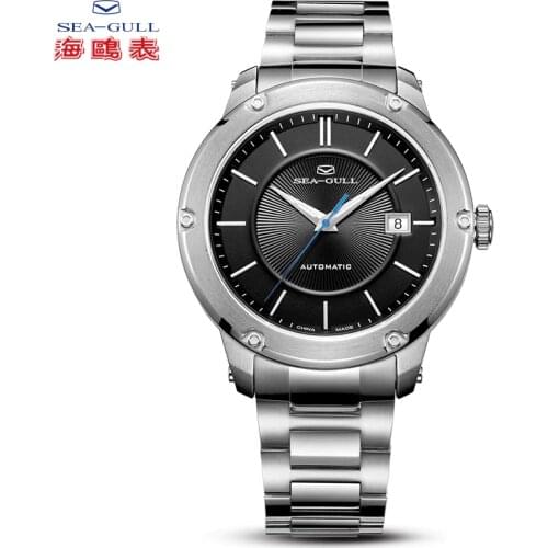 Seagull Fashion Casual Auto Date 5ATM Exhibition Back ST2130 Movement Automatic Mens Watch 816.12.1021
