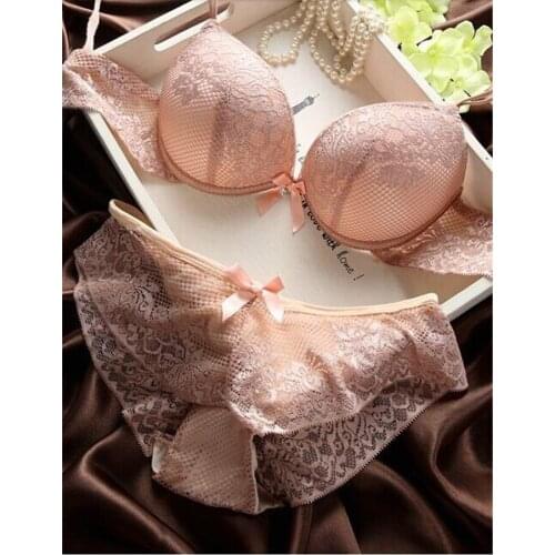 Sexy Bra And Set Lace Lingerie Comfortable Gathering Bra Push-up Bra And Panty Set Underwire Brassiere Embroidery Lingerie DN