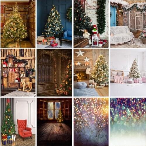 SHENGYONGBAO Christmas Backgrounds For Photography Winter Snow Gift Baby Newborn Portrait Photo Backdrop Photocall 210315STY-02