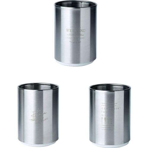 SHGO HOT-Stainless Steel Chopsticks Storage Tube Spoon Fork Storage Box Cutlery Drain Holder Household Kitchen Utensils Organize