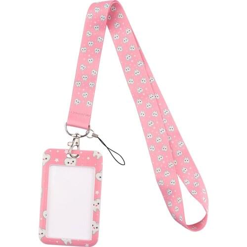 DB665 Tooth Dentist Lanyard Card Holder Student Hanging Neck Phone Lanyard Badge Subway Access Card Holder Accessories