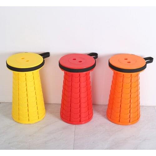 Retractable Stool Folding Chiar Outdoor Portable Stool Camping Stool Convenient Fishing Chair Foldable 300kg Load Bearing