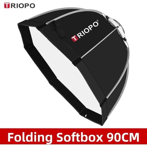Triopo K90 90cm Photo Bowens Mount Portable Octagon Umbrella Outdoor SoftBox with Carrying Bag for Studio Flash Softbox