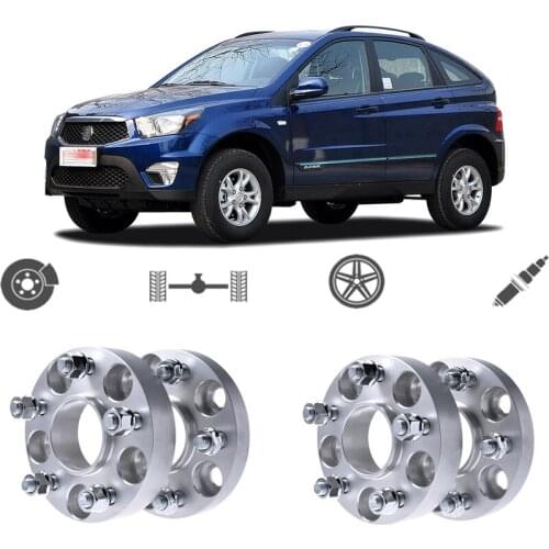 Teeze 4pcs 5X130 84.1CB 25mm Thick Hubcenteric Wheel Spacer Adapters For Ssangyoung Actyon 2005-2009