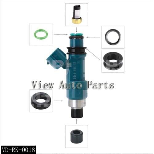 Free Shipping 100 sets Fuel Injector Repair Kits For TOYOTA LEXUS SUBARU Micro Filter Seals orings Plastic parts VD-RK-0018