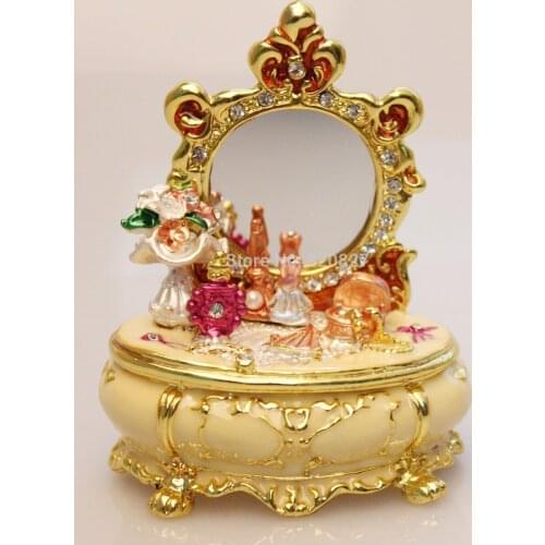 Vintage Treasures Dresser Trinket Box in Dressing Table Shaped Keepsake Box Retro Vintage Crafts Gifts for Women