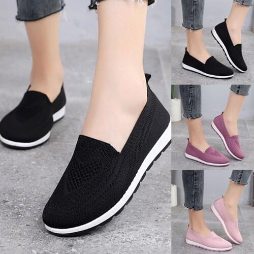 Women Running Shoes Sneakers Waving Flying Shoes Women Outdoor Mesh Solid Color Sports Shoes Runing Breathable Shoes Sneakers