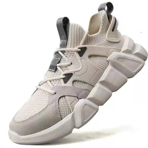 Women Chunky Sneakers Platform 2021 Fashion Spring Breathable Comfort Running Casual Couple Sport Shoes White Plus Size 35-44
