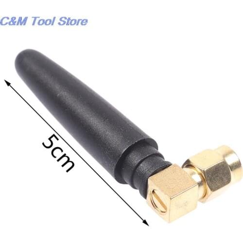 1pc 2.4G wifi bluetooth Radio Antenna 2dbi Gain SMA Male plug connector Right Angle 2.4 g module