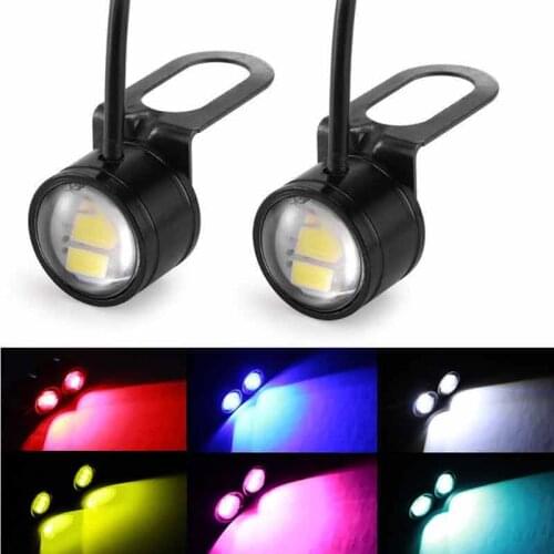 2pcs DC 12V 5W Eagle Eye LED 20mm Hawkeye Reverse Backup Light DRL Daytime Running Light Signal Bulb Fog Lamp for Motorcycle Car
