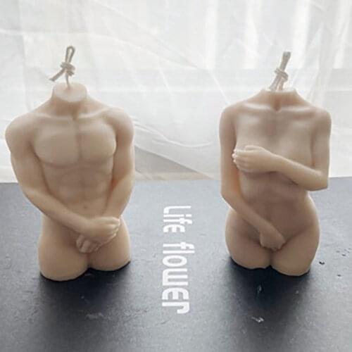 3D Body Candle Mold Silicone Wax Mould Male and Female Design Art Fragrance Candle Making Soap Chocolate Cake Decorating