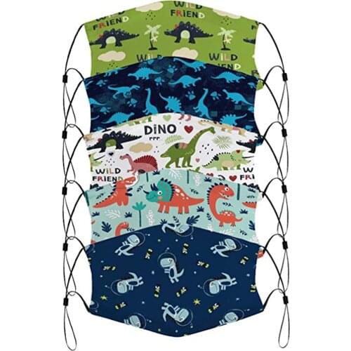 5/10/10 PCS Kids Child Cartoon Mondkapjes Adjustable Washable Reusable Protective mascarilla Monder Scarf Halloween Cosplay MasK