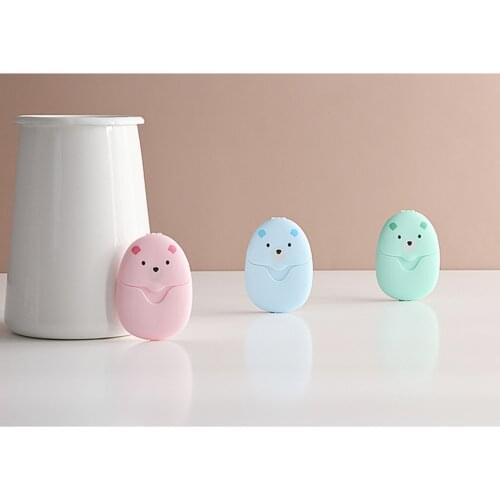 50pcs (1 Set) Disposable Soap Paper Portable Cute Boxed Paper Soap Mini High Quality Travel Convenient Disposable Scented Slice