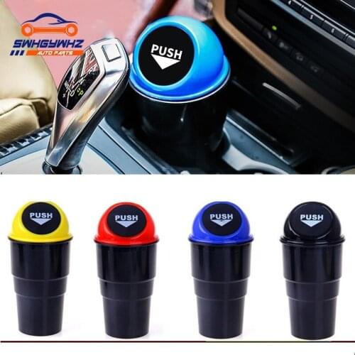 Car Trash Garbage Can Auto Trash Dust Case Holder Bin Box Car-styling Yellow Red Blue Black Gray