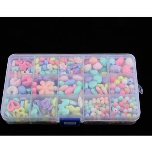 Blesiya 380pcs Mix Color Plastic Charms Jewelry Beads For Kids Crafts DIY