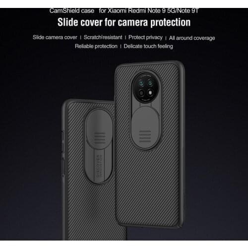 NILLKIN For Xiaomi Redmi Note 9T Case Camshield Camera Protection Phone Cases Slide Lens Privacy Protective Cover For Redmi 9T