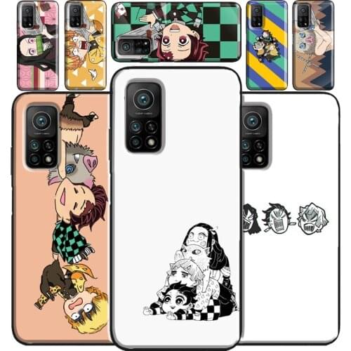 Tanjiro Zenitsu Inosuke Kimetsu No Yaiba For Xiaomi Mi 11 Case Cover Note 10 Lite 10T Phone Cover For Poco X3 Pro M3 F2 F3 Case