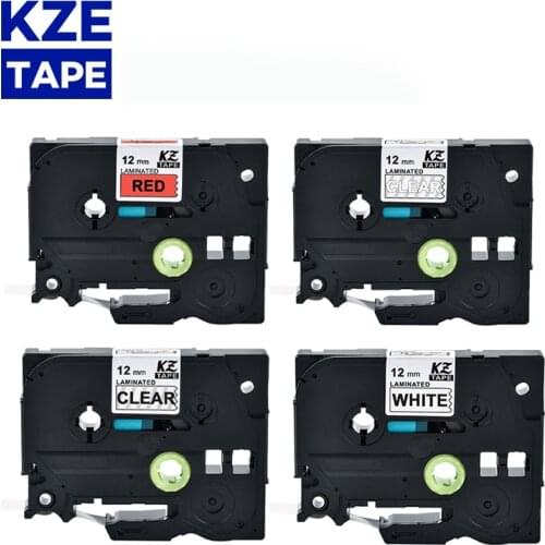 12mm Tze-231 Tze131 Tze 431tze 135 Laminated 12mm Black And White Label Brother p-Touch Printer Pt-E500W Pt-E100B Tze-131 Tape