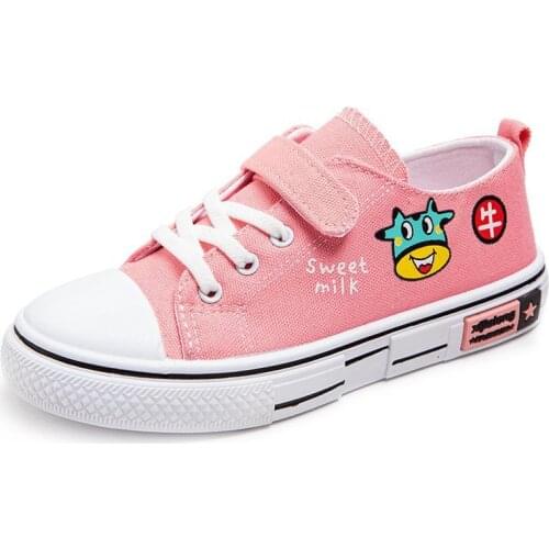 Childrens Shoes Boys and Girls Sports Shoes Low-top 2021 Board Shoes New Spring and Autumn Students Childrens Canvas Shoes