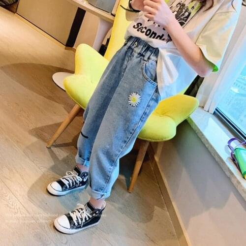 2020 Kids Girl Pants Spring Autumn Cartoon Elastic Pencil Trousers Big Child Casual Leggings For 3 To 12Yrs Children Clothing