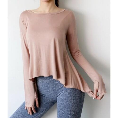 Double Wear Way Women Yoga Shirts Long Sleeve Bandage Sport Shirt Women Running Shirt Gym Clothes Fitness Top Workout Sportswear