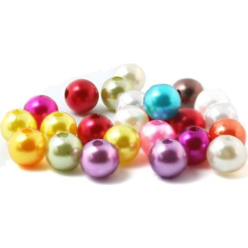 Hot Sale Free Shipping Random Mixed Acrylic Beads Pearl Imitation Round Beads 4.6.8.10mm Jewelry decorative diy accessories