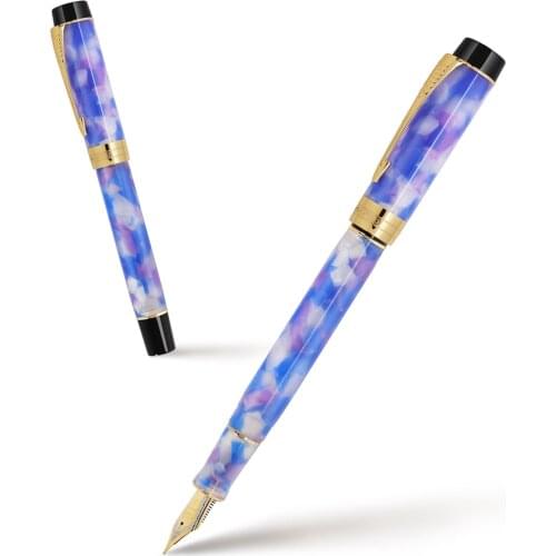 Jinhao 100 Centennial Resin Fountain Pen Iridum EF/F/M/Bent Nib with Converter Golden/Silver Clip Business Office Writing Pen