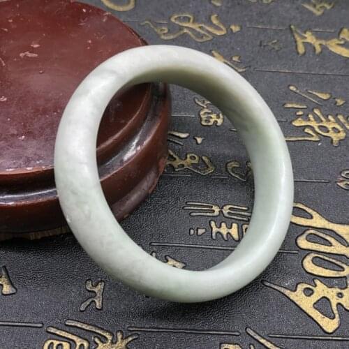Chinese Beautiful Genuine Natural Green Jade Gems Bangle Bracelet Beauty Jewelry
