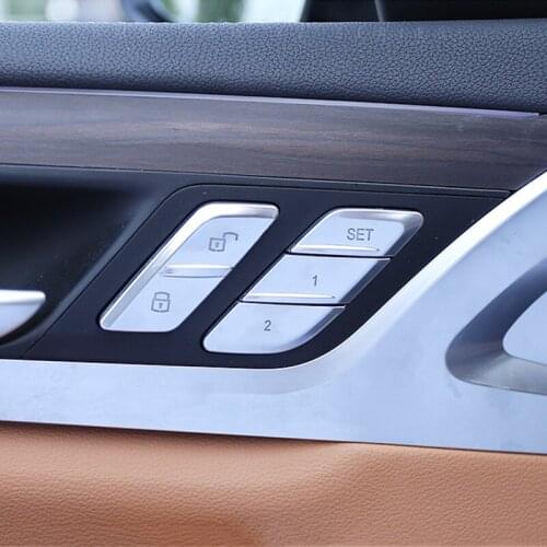 Car Door Unlock Switch Button Covers Control Seat Memory Buttons Decoration Stickers For BMW X3 G01 X4 Interior Accessories