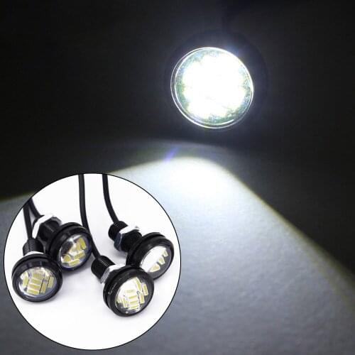 15W Lamps 22mm Blubs Eagle Eye Reversing Parking Auto 4pcs 12LED 12V Daytime Running DRL Super bright