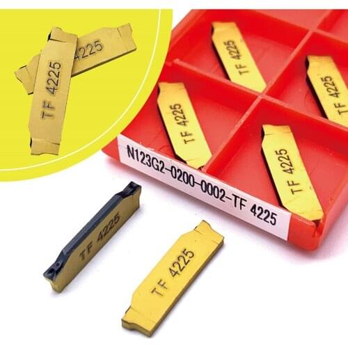 10Pcs N123G2-0200-0002-TF 4225/N123G2-0200-0002-CR1125 Cemented Carbide CNC Lathe Cutting Blade