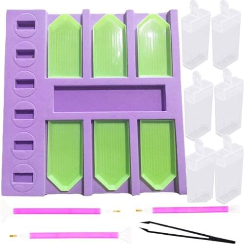 Diamond Painting Tool Tray Container Diamond Embroidery Tray Organizer Holder Accessory Mosaic Convenience Storage Fix