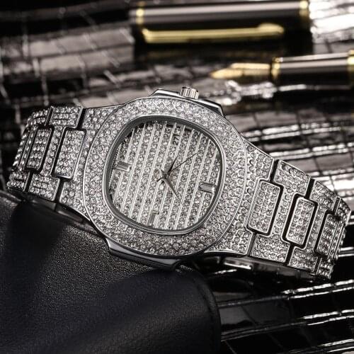 Best Luxury MISSFOX Womens Watches Full Diamond Watch Women Fashion Silver Watches Auto Date Clock Full Steel Ladies Watch