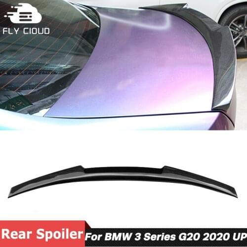 M4 Style Carbon Fiber Material Back Trunk Wing Rear Spoiler For BMW 3 Series G20 G28 Car Body Kit Tuning 2020 UP