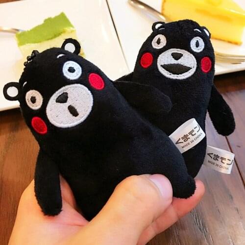 Kawaii Kumamoto Bear Small Pendant Mascot Black Bear Kumamon Cute Mini Animal Doll Kid Toy